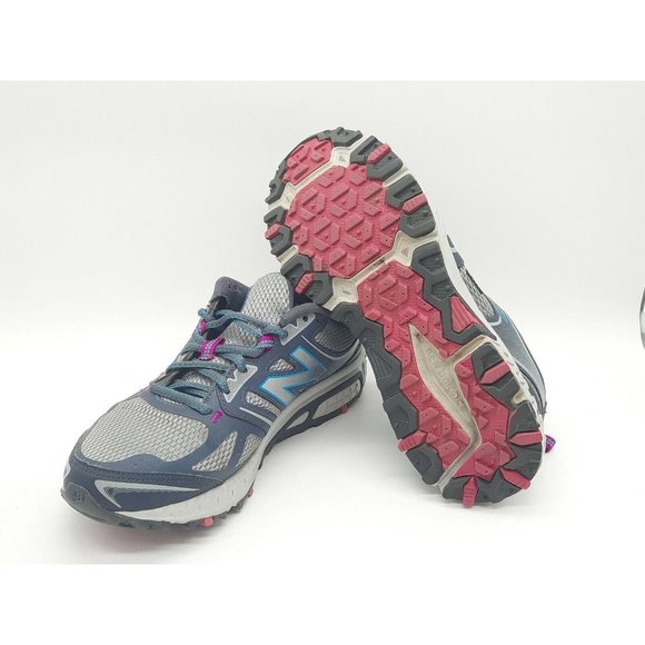 Women's Size 7.5 New Balance 412 V3  Trail Running Shoes. Blue Pink Gray - Picture 7 of 9